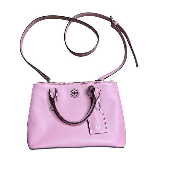Tory Burch TB Robinson Micro Satchel – Rose Sachet Pink Crossbody Purse - Picture 1 of 11
